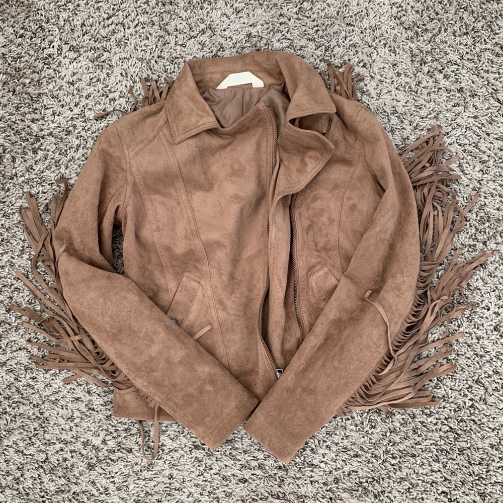 Suede Jacket with fringe